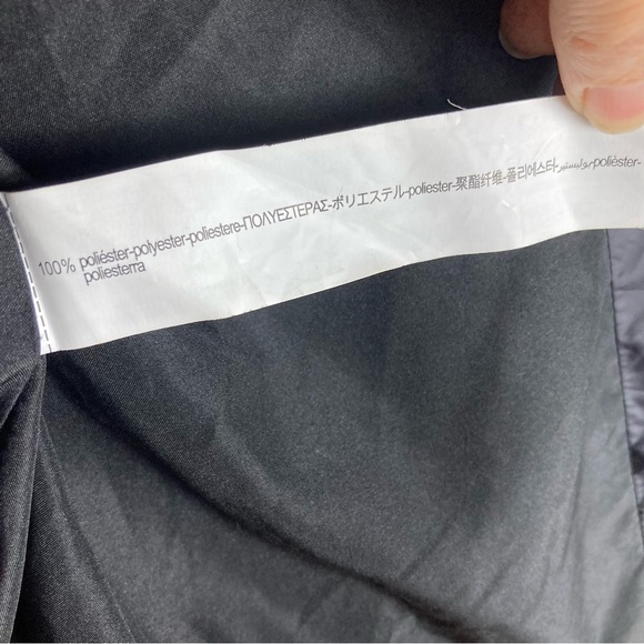 Zara short puffer coat color blocking black orange green quilted size small - Picture 10 of 16